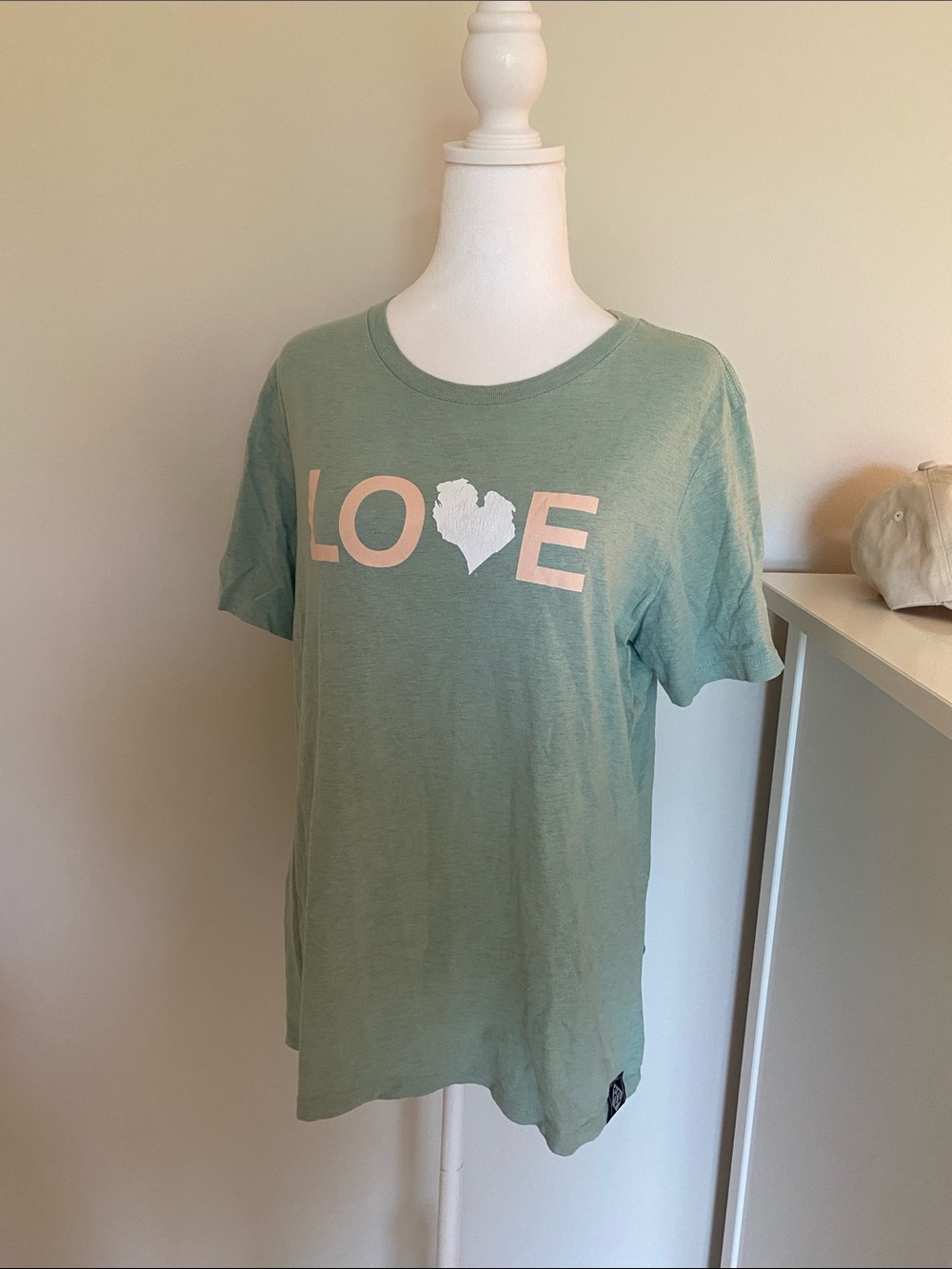 Love Graphic Short Sleeve Tee - Sage Green